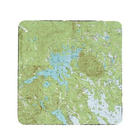 BETSY DRAKE Betsy Drake CT969 4 x 4 in. Squam Lake; NH Nautical Map Coaster - Set of 4 CT969